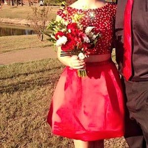Red Sherri Hill Homecoming Dress